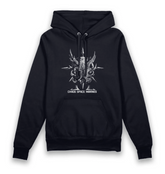 Black Printed Hoody Front