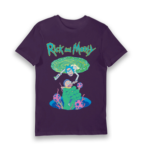 Purple Printed T-shirt Front