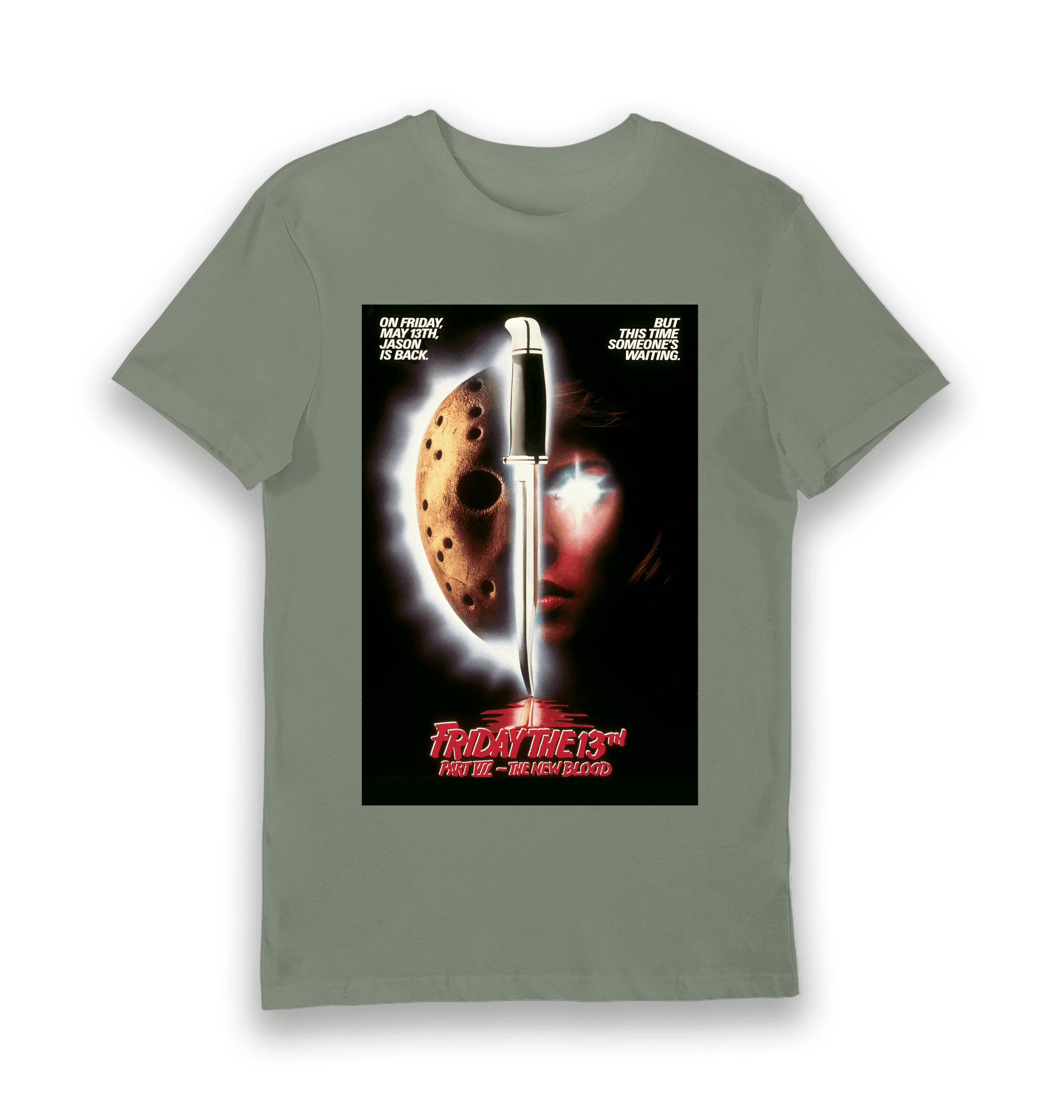 Khaki Printed T-shirt Front