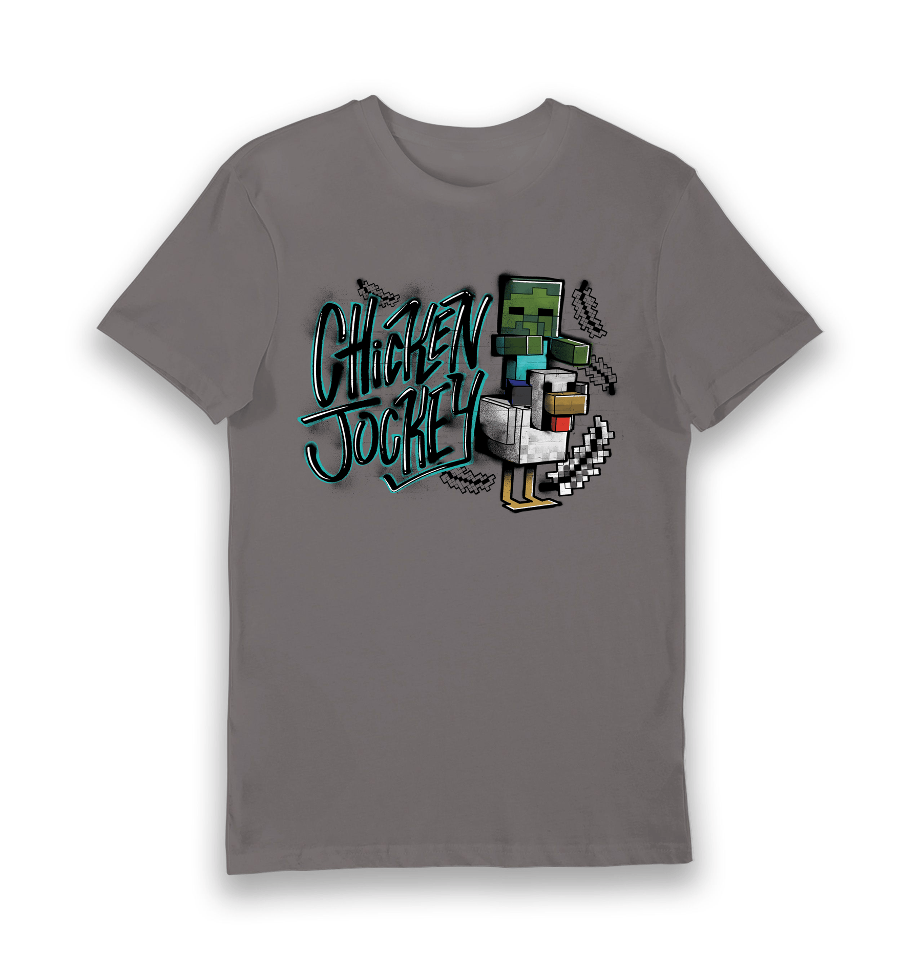 Charcoal Printed T-shirt Front