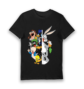 Black Printed T-shirt Front