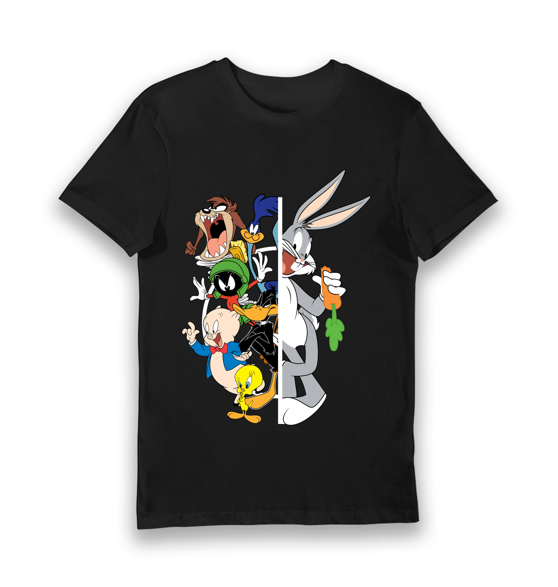 Black Printed T-shirt Front