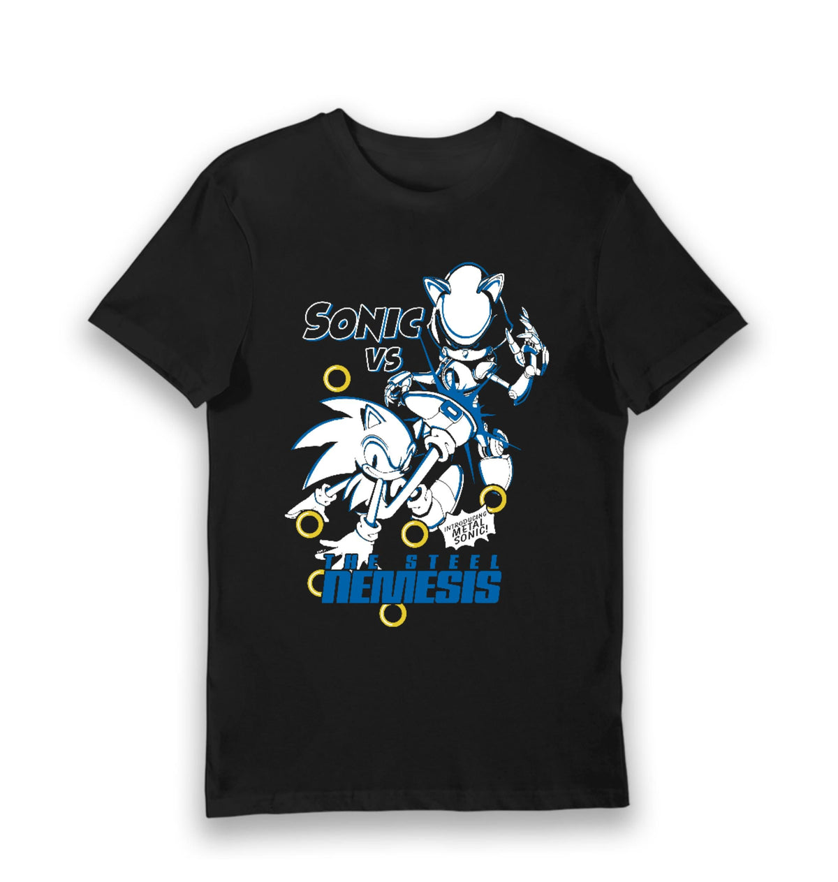 Black Printed T-shirt Front