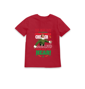 Red Printed Kids T-Shirt Front