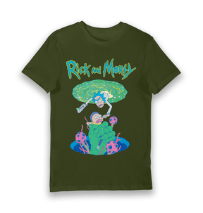 Forest Green Printed T-shirt Front