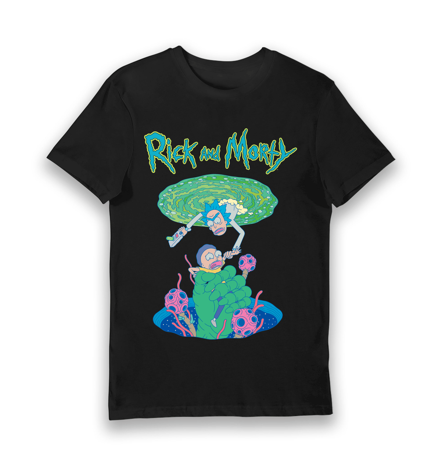 Black Printed T-shirt Front