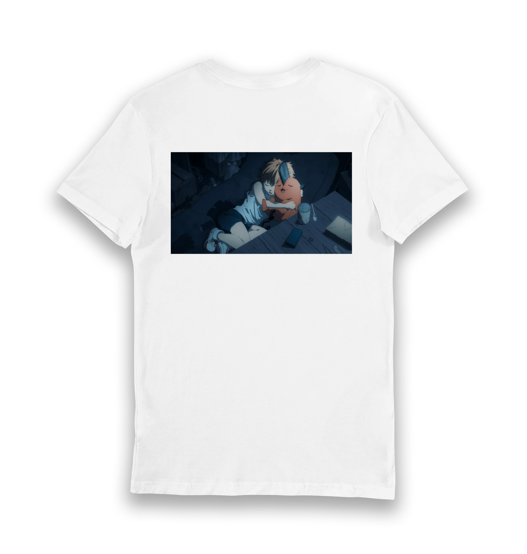 White Printed T-shirt Back