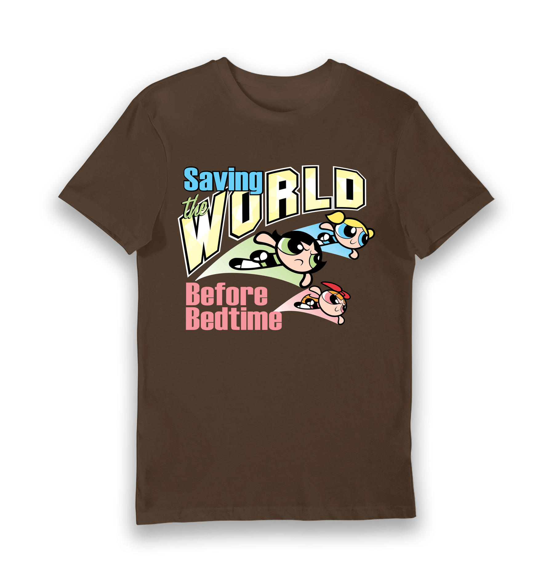 Brown Printed T-shirt Front