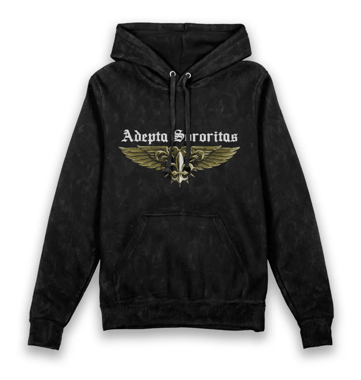 Black Printed Hoody Front