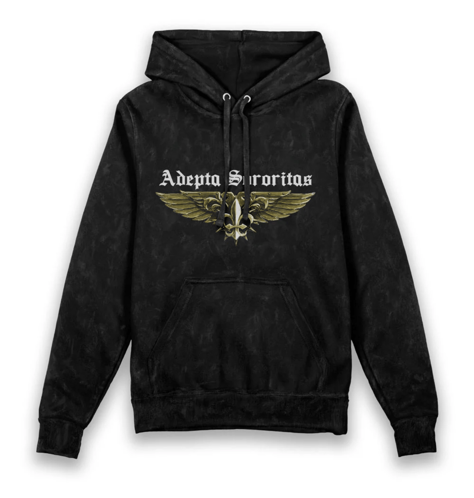 Black Printed Hoody Front