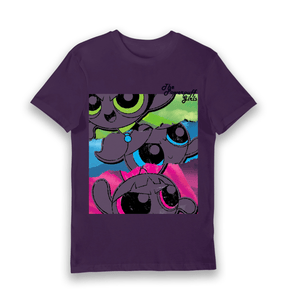 Purple Printed T-shirt Front