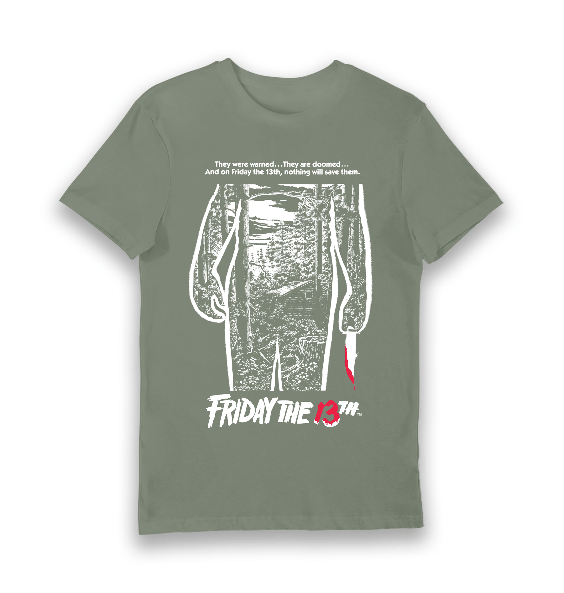 Khaki Printed T-shirt Front