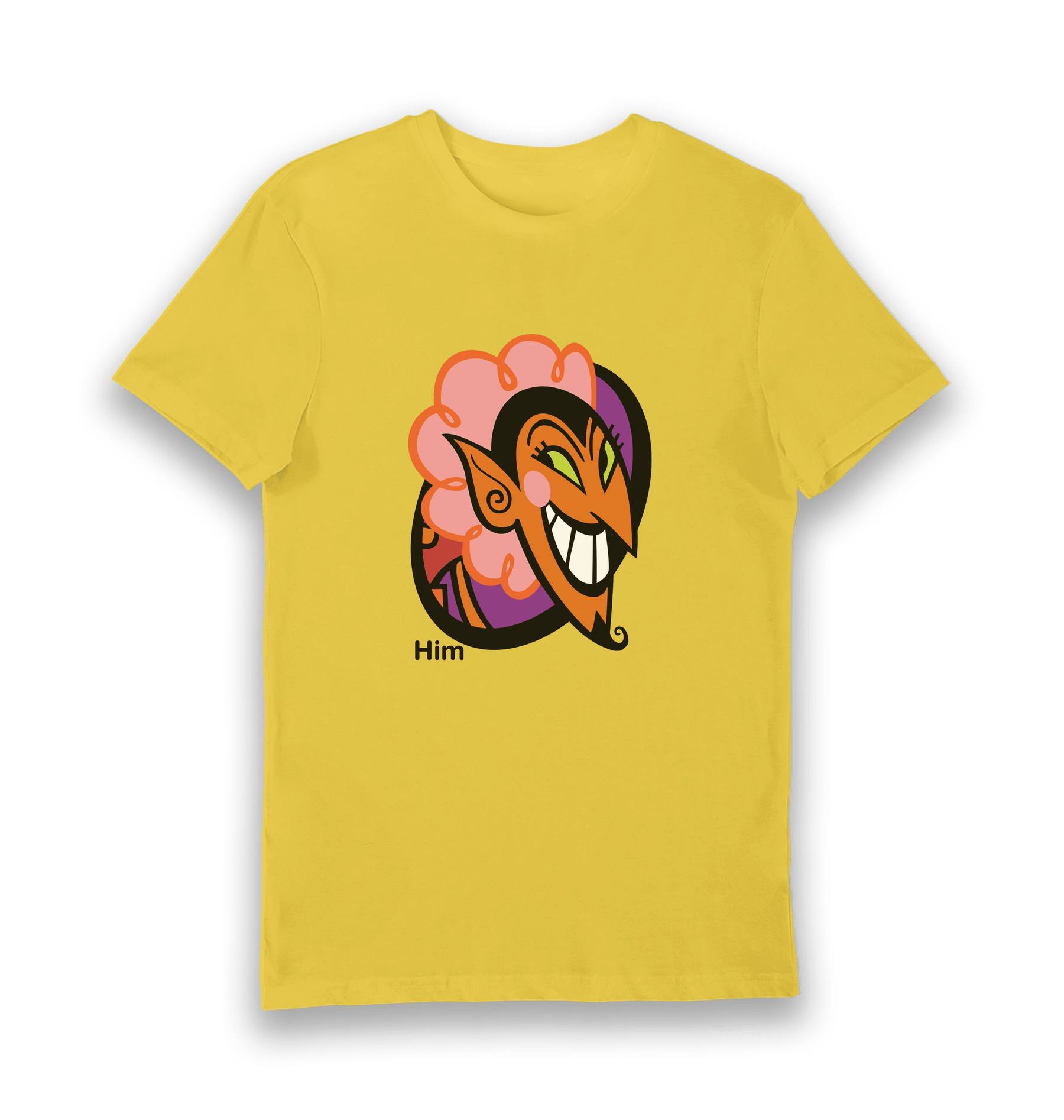 Yellow Printed T-shirt Front