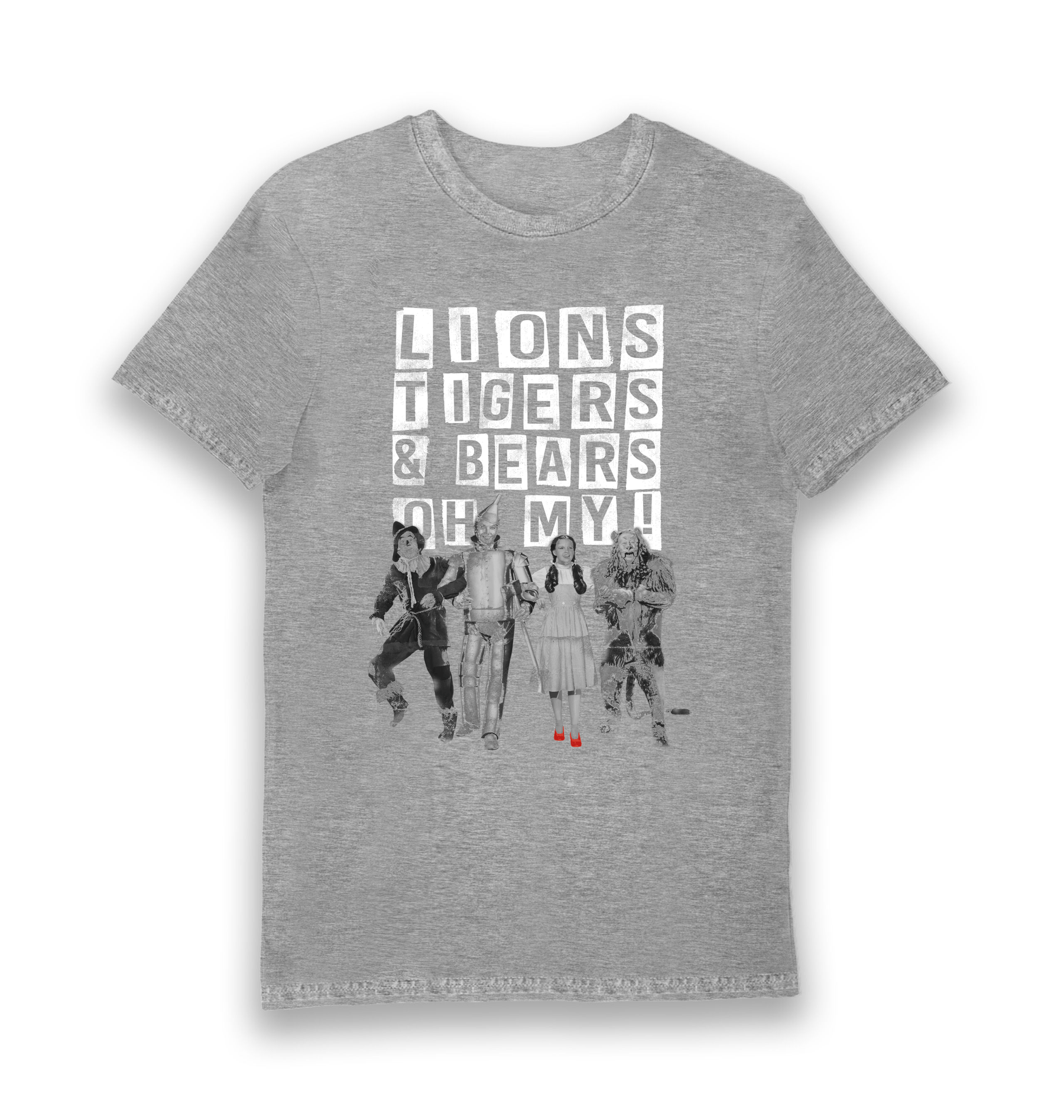 Sports Grey Printed T-shirt Front