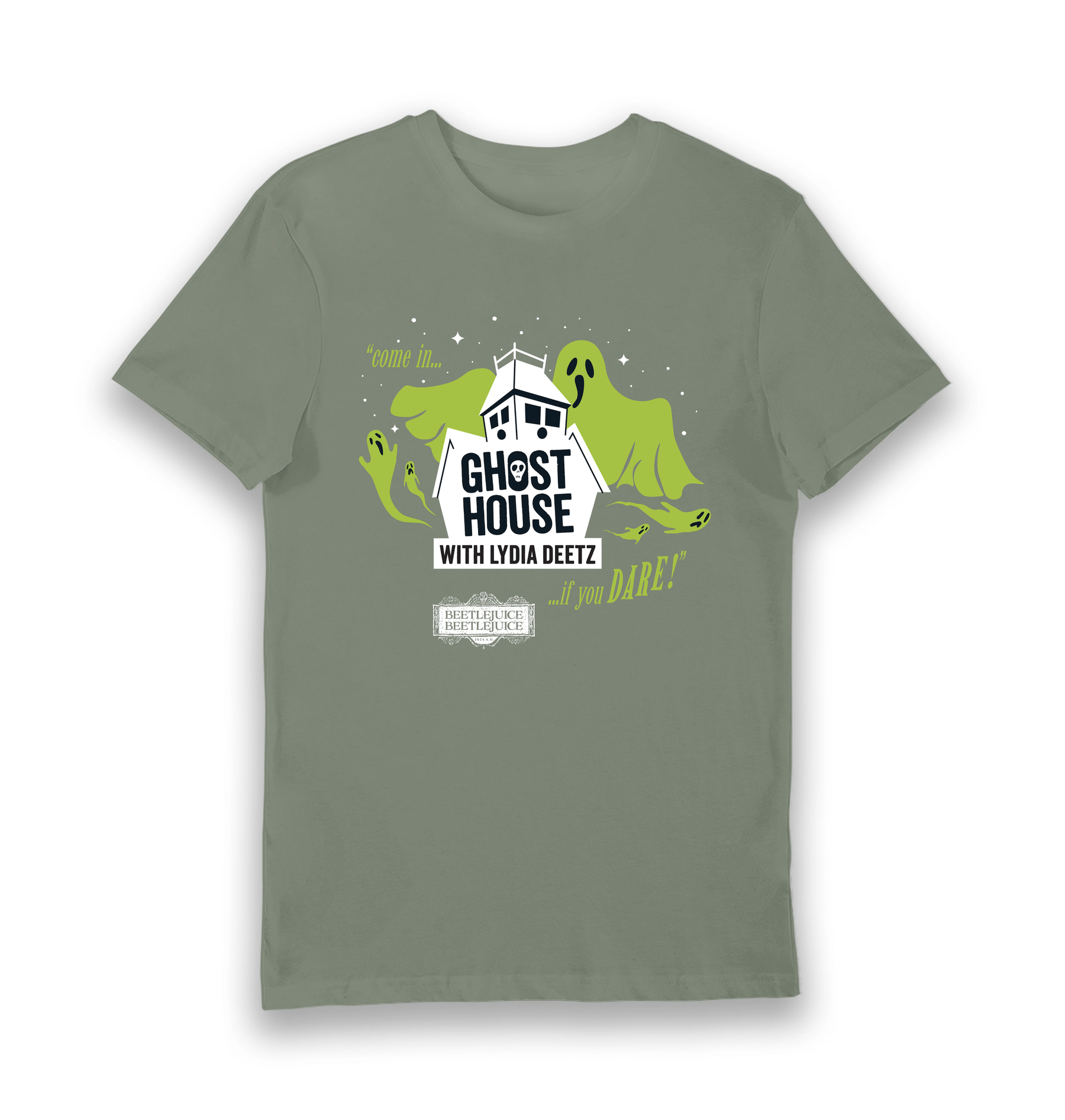 Khaki Printed T-shirt Front