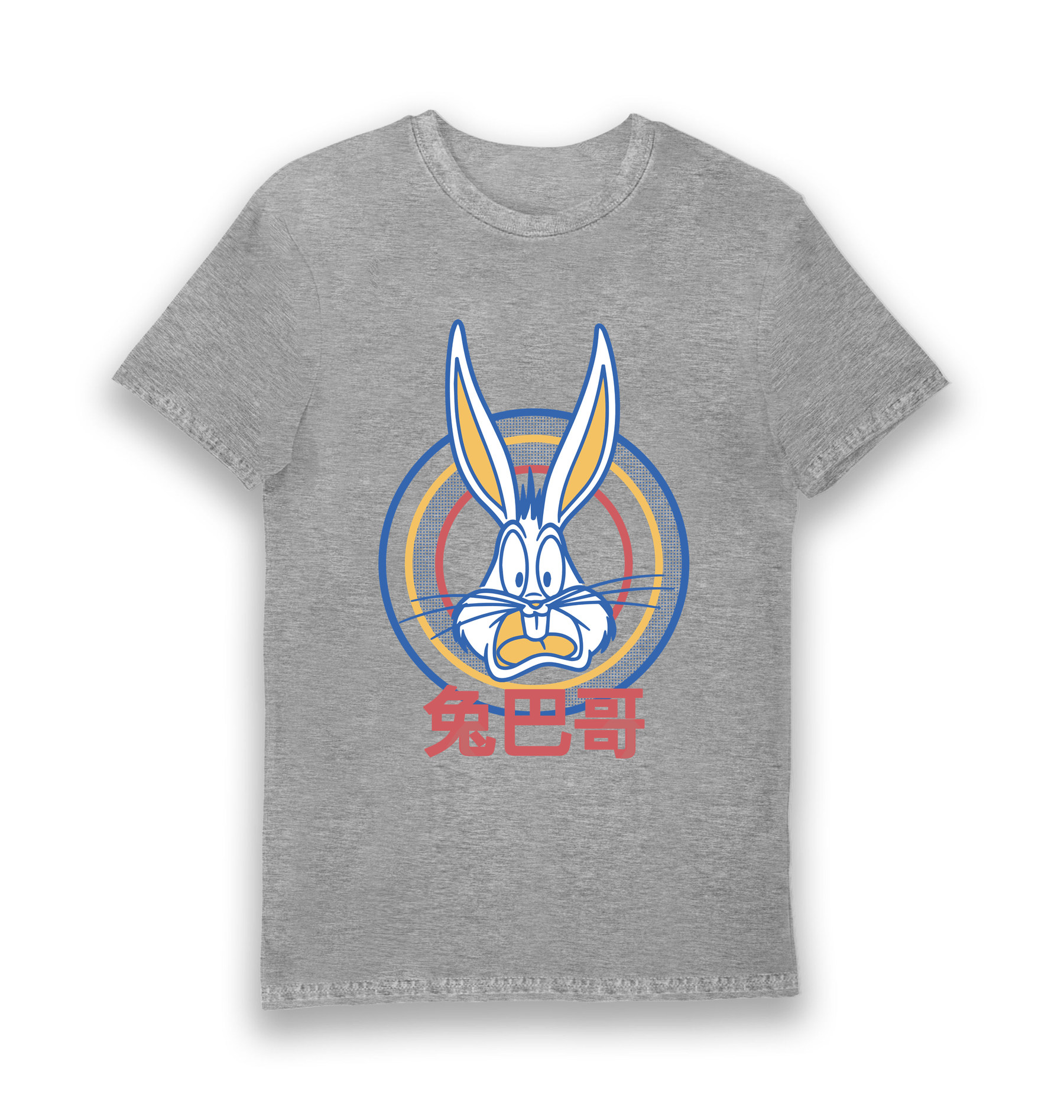 Sports Grey Printed T-shirt Front