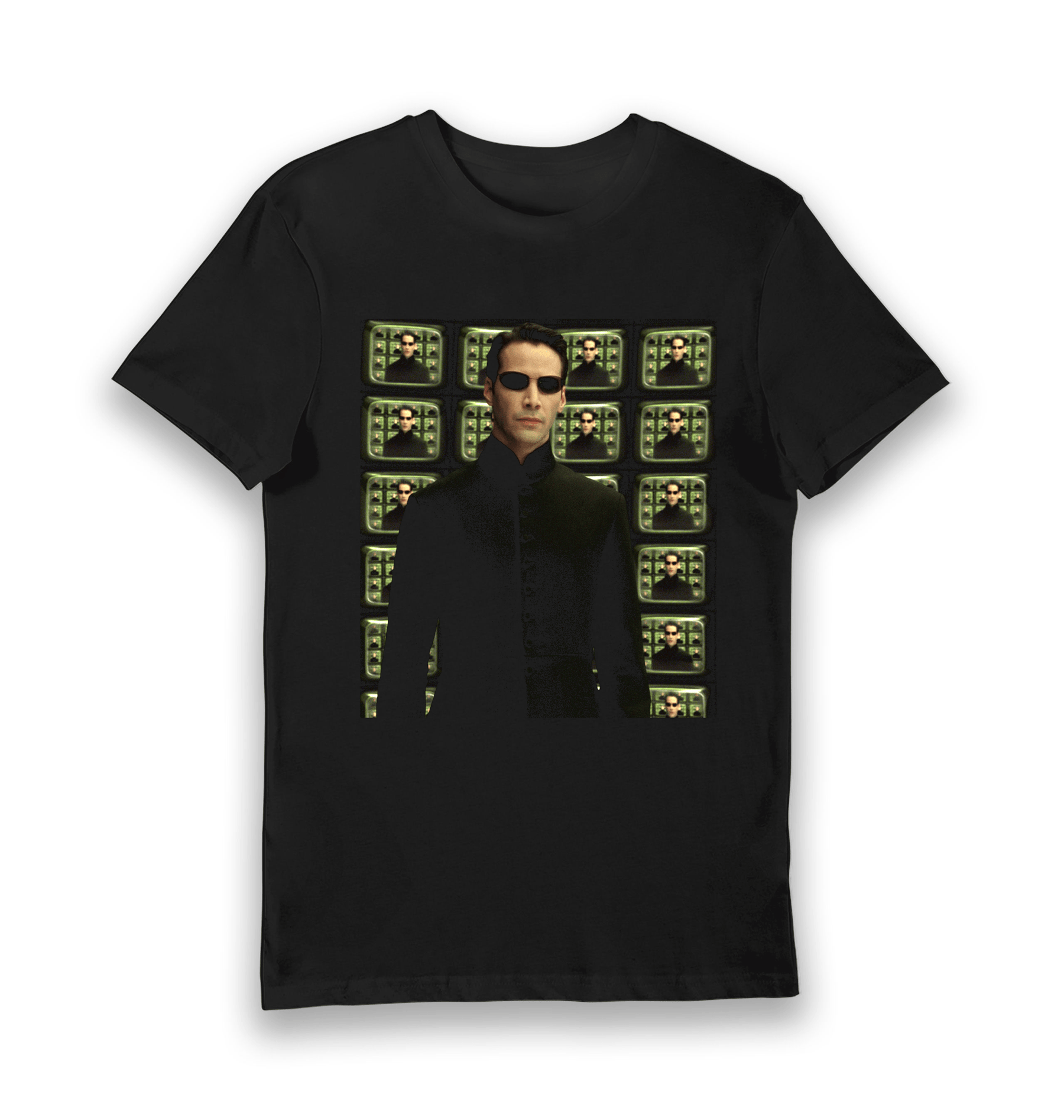 Black Printed T-shirt Front