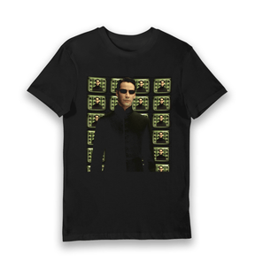 Black Printed T-shirt Front