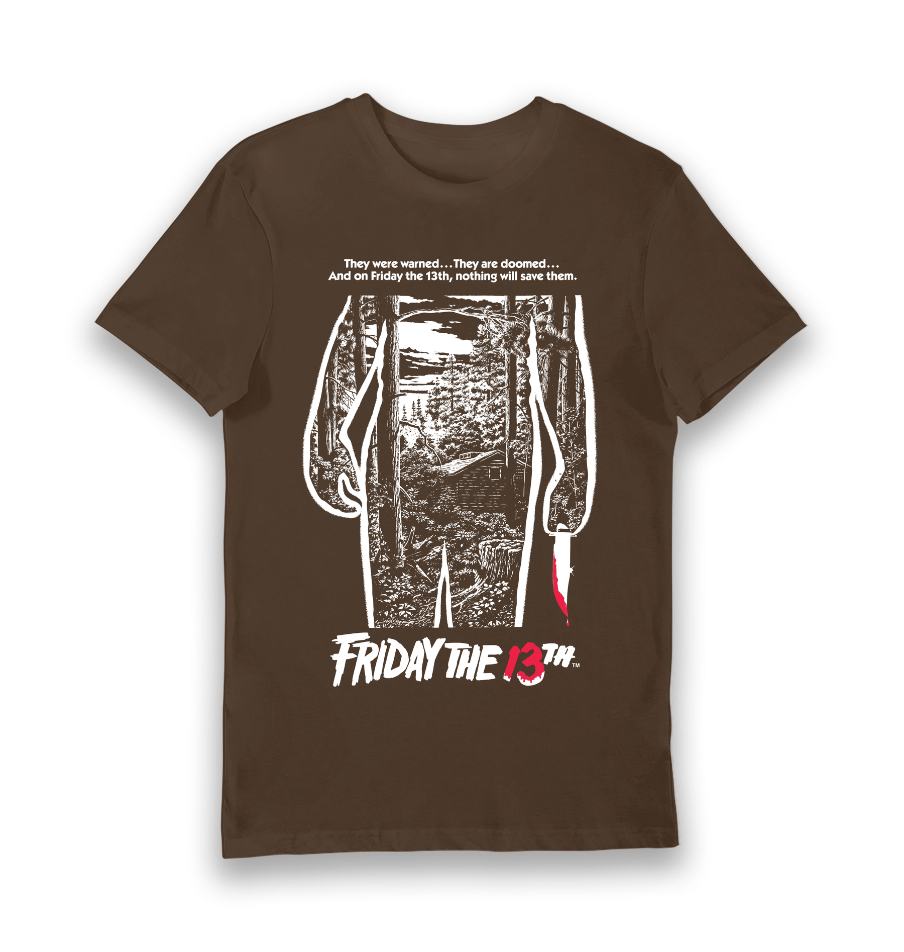 Brown Printed T-shirt Front