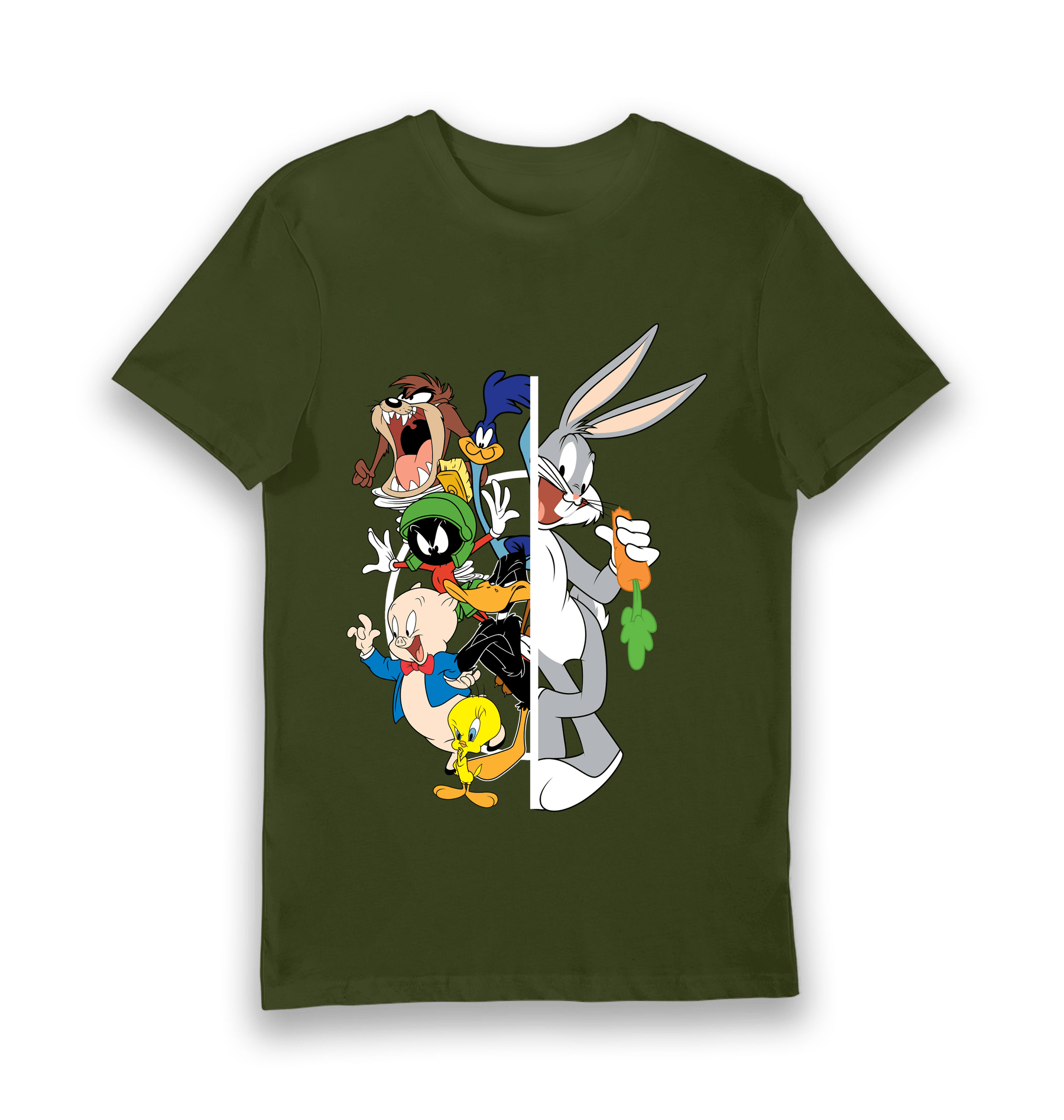 Forest Green Printed T-shirt Front