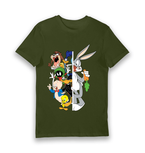 Forest Green Printed T-shirt Front