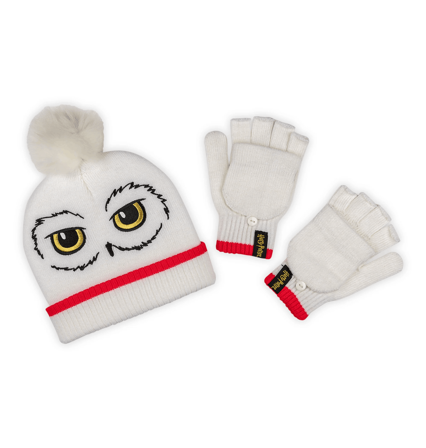 White Hats, Scarves & Glove Sets Front