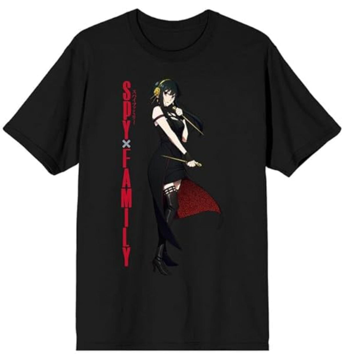 Black Printed T-shirt Front