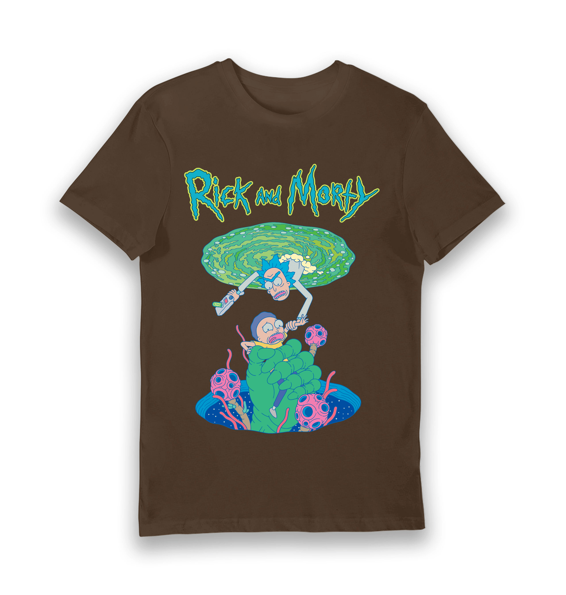 Brown Printed T-shirt Front