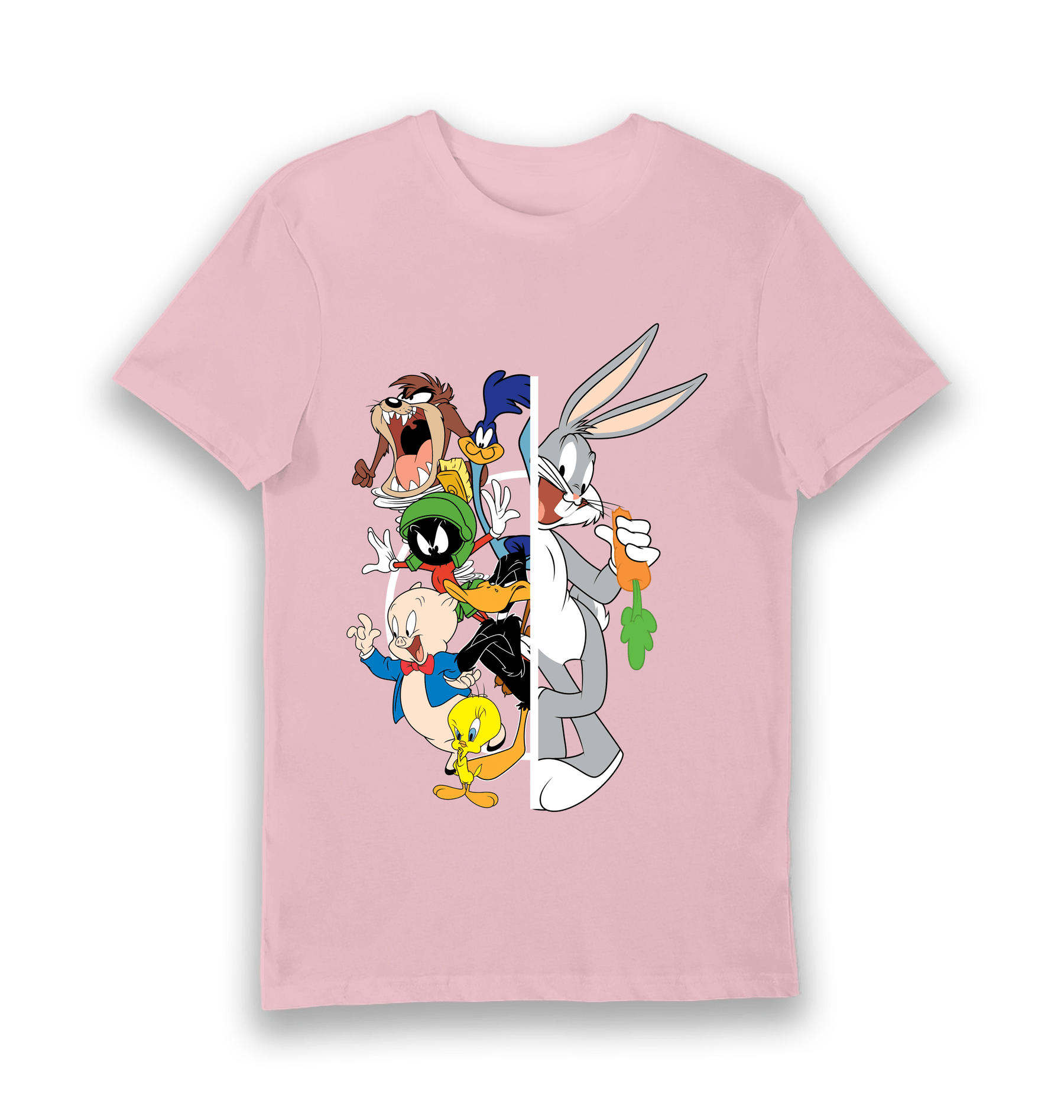 Pink Printed T-shirt Front