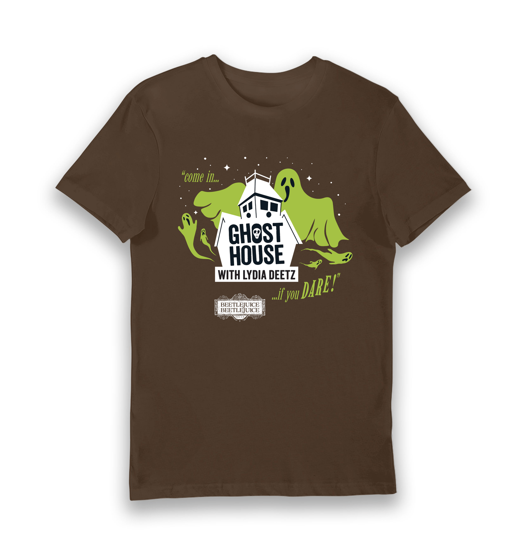 Brown Printed T-shirt Front