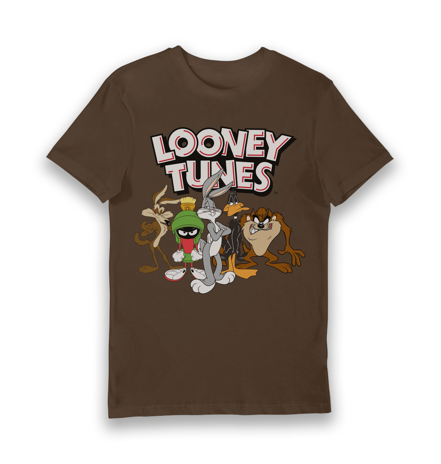 Brown Printed T-shirt Front