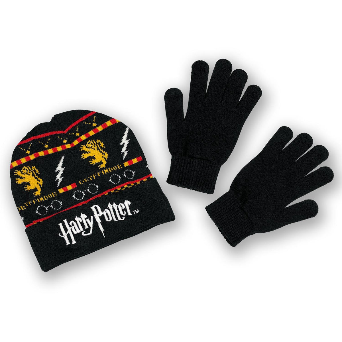 Harry Potter Gryffindor Kids Hat & Glove Set Combo