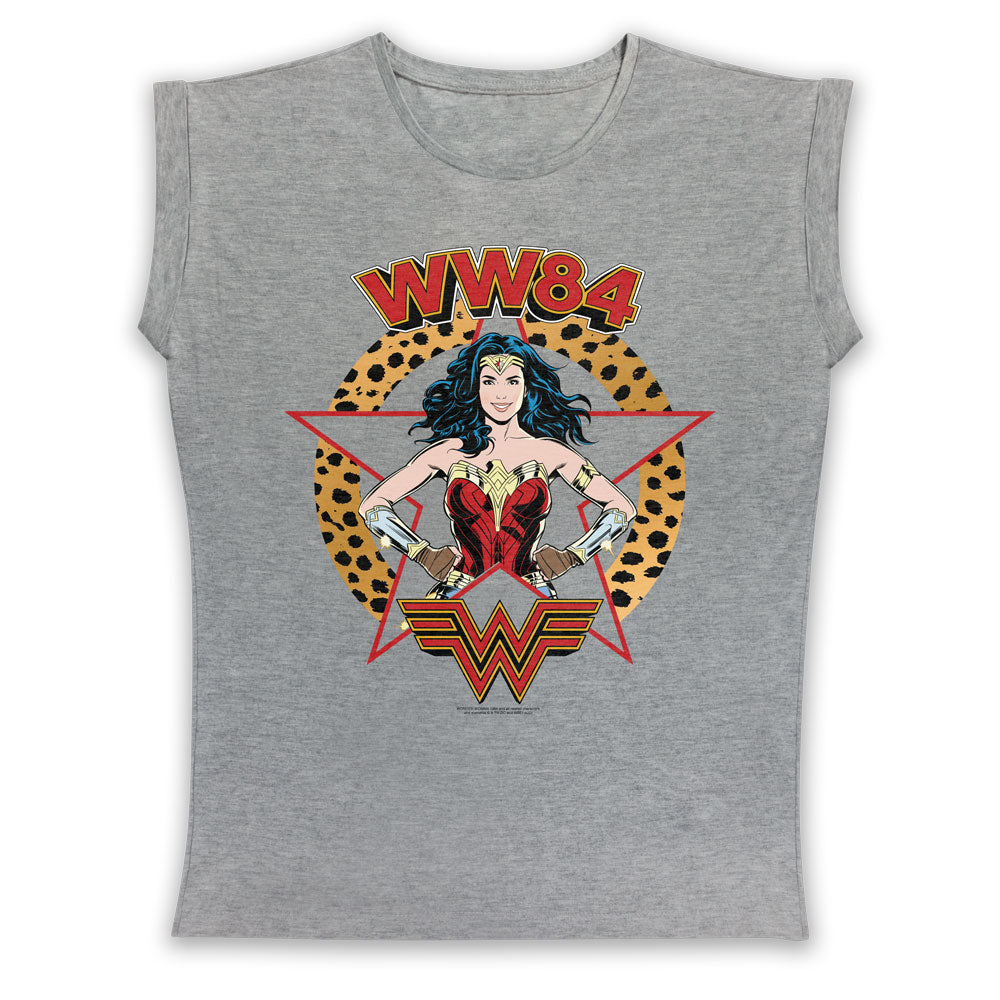 Wonder Woman Leopard Print Ladies T-Shirt