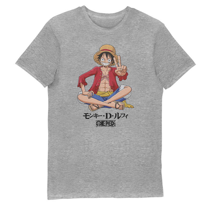 One Piece Luffy Grey Adults T-Shirt