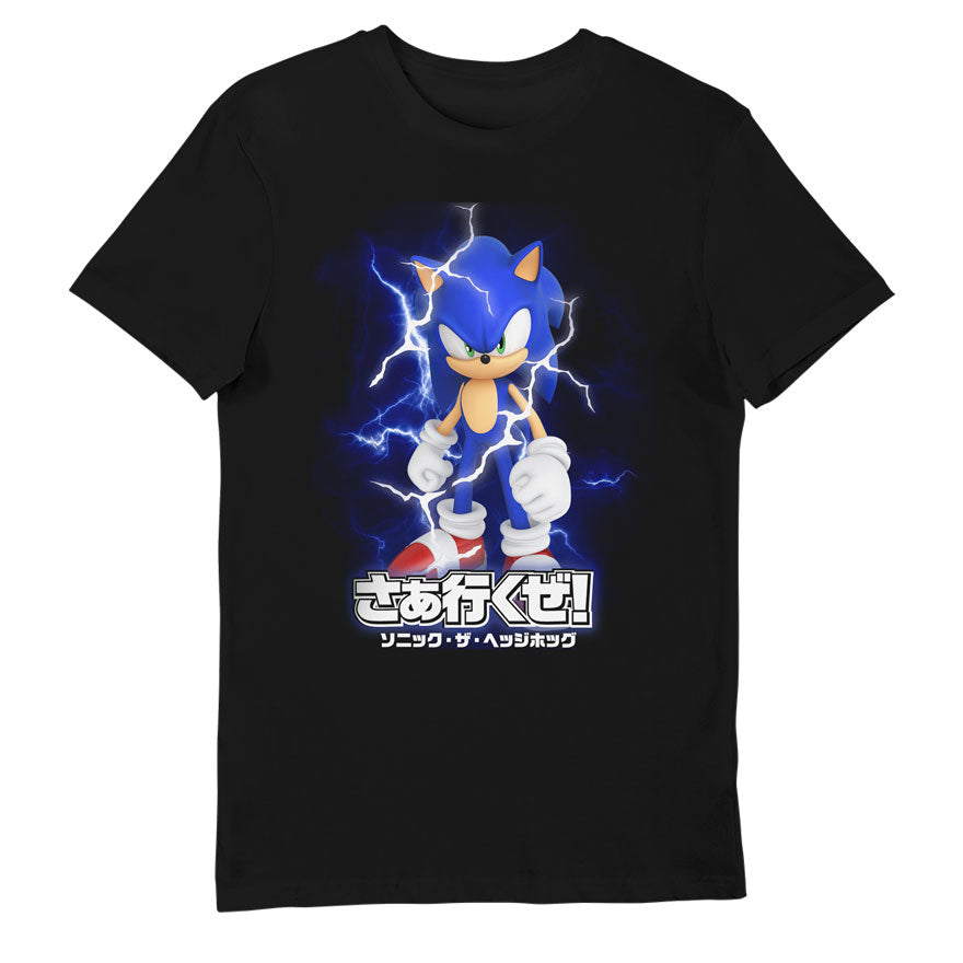 Sonic The Hedgehog Lightning Glow in Dark Adult T-Shirt Bulk Buy