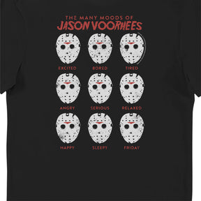 Friday the 13th The Many Moods of Jason Voorhees Adults T-Shirt