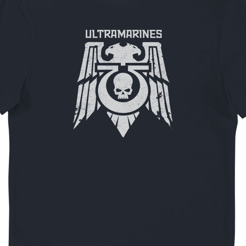 Warhammer 40,000 Ultramarines Courage And Honour Navy Adults T-Shirt