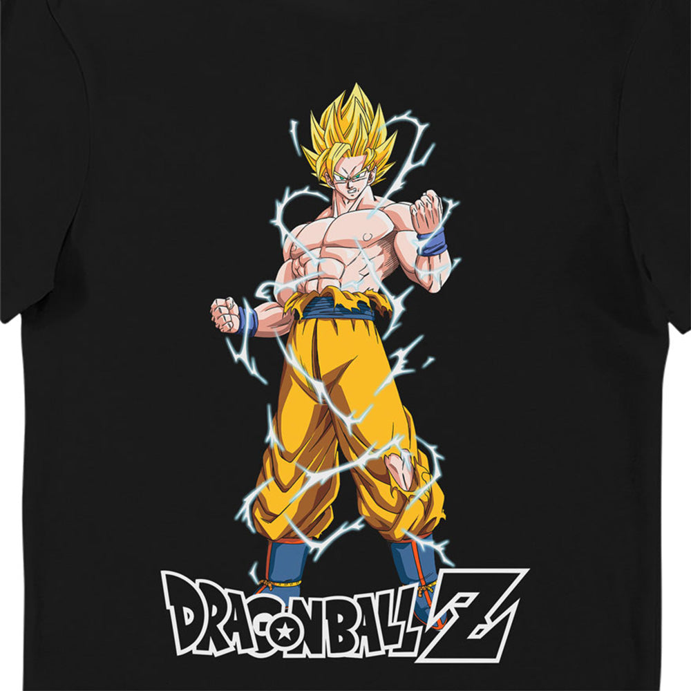 Dragon Ball Z Goku Super Saiyan Lightning Glow in the Dark Adult T-Shirt Bulk Buy