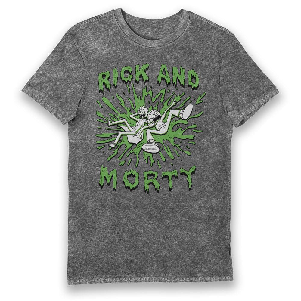 Rick and Morty Slime Grey Eco Wash Adults T-Shirt