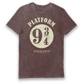 Harry Potter Platform 9 ¾ Hogwarts Express Vintage Style Red Adults T-Shirt
