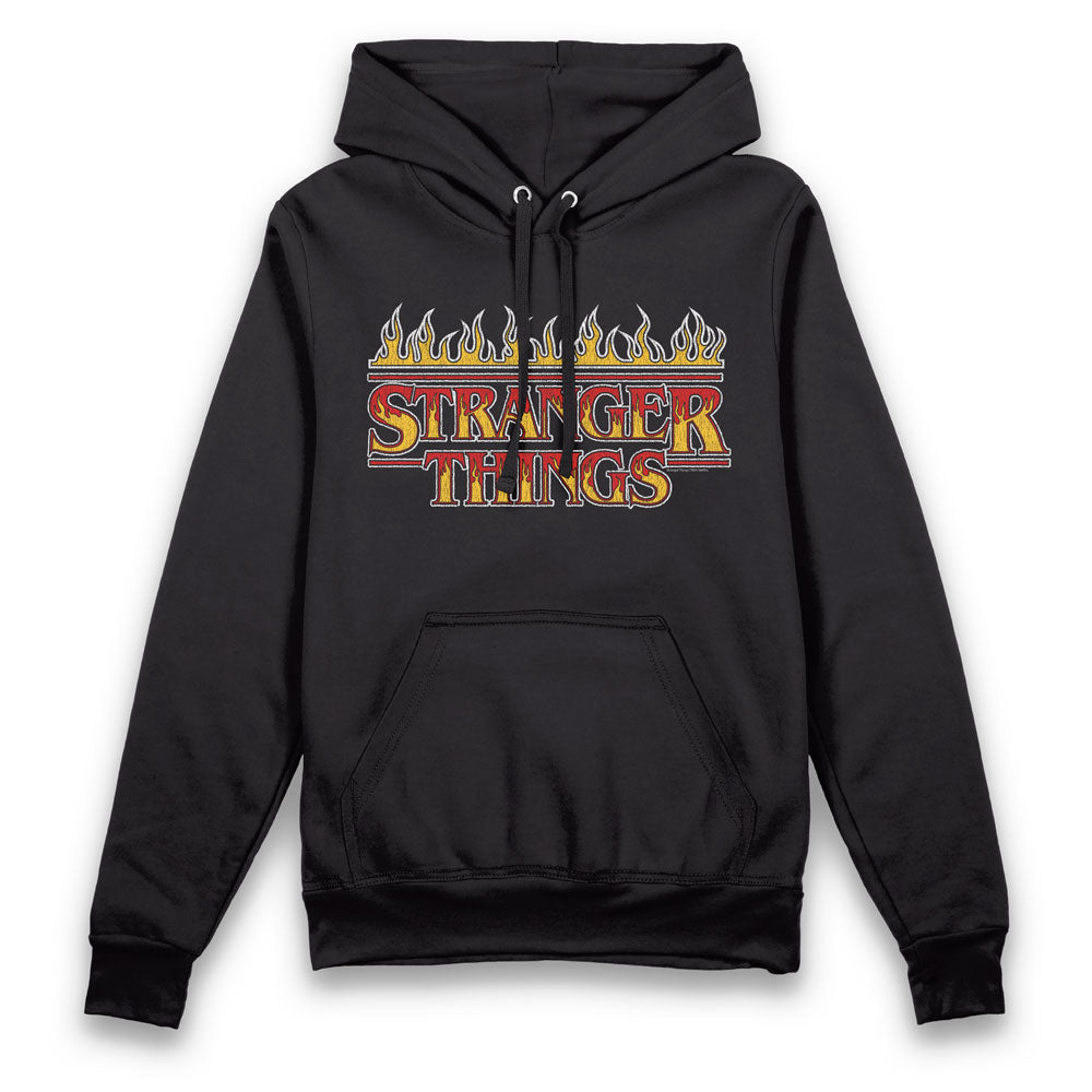 Stranger Things Flames Logo Adults Hoodie