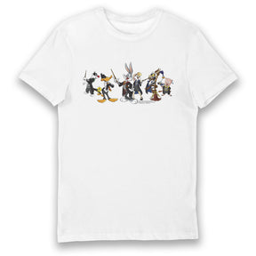Looney Tunes & Harry Potter Characters Adults White T-Shirt