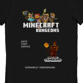Minecraft Dungeons Kids Black T-Shirt