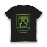 Minecraft Creeper Block Glow in the Dark Kids T-Shirt