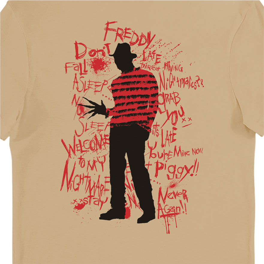 A Nightmare on Elm Street Freddy Krueger Graffiti Adults T-Shirt
