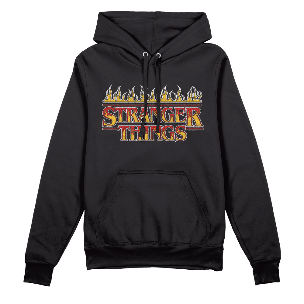 Stranger Things Flames Logo Adults Hoodie