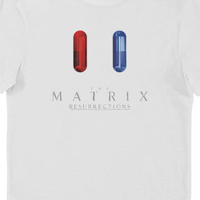 The Matrix Resurrections Pill Adults White T-Shirt