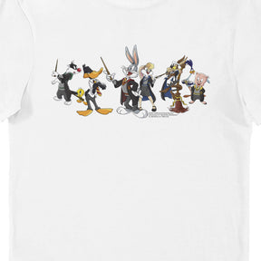 Looney Tunes & Harry Potter Characters Adults White T-Shirt
