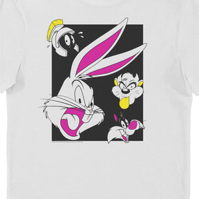 Looney Tunes Characters Funny Faces Adults T-Shirt