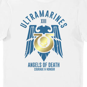 Warhammer 40,000 Ultramarines Angels of Death Courage And Honour Adults T-Shirt